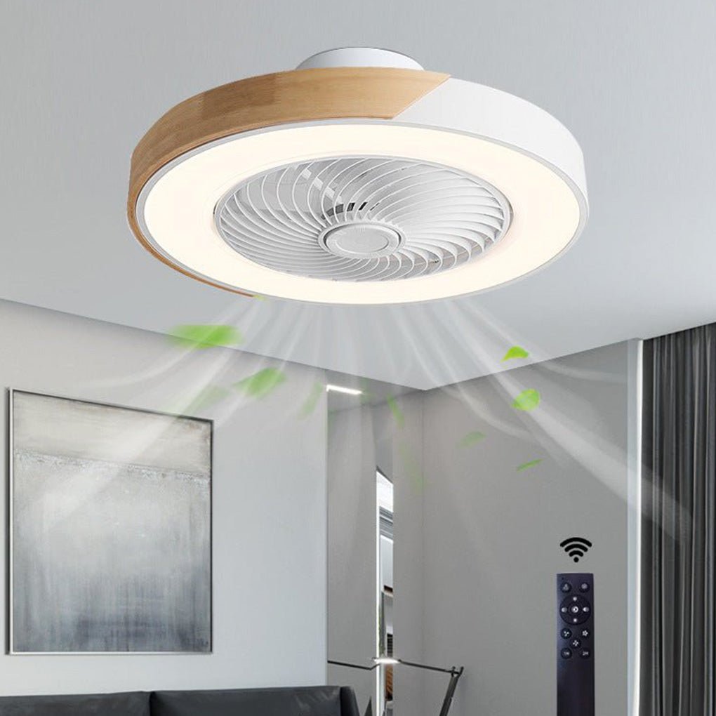 Ventilateur de plafond LED ultra-silencieux avec éclairage intégré – Élégant et économe en énergie