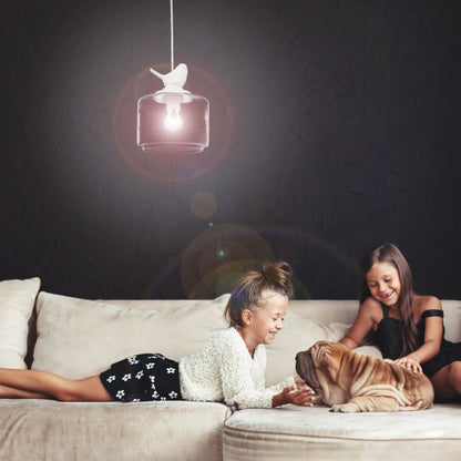 Suspension lumineuse en pendule inspirée des oiseaux – Une belle fusion de la nature et de l'art moderne