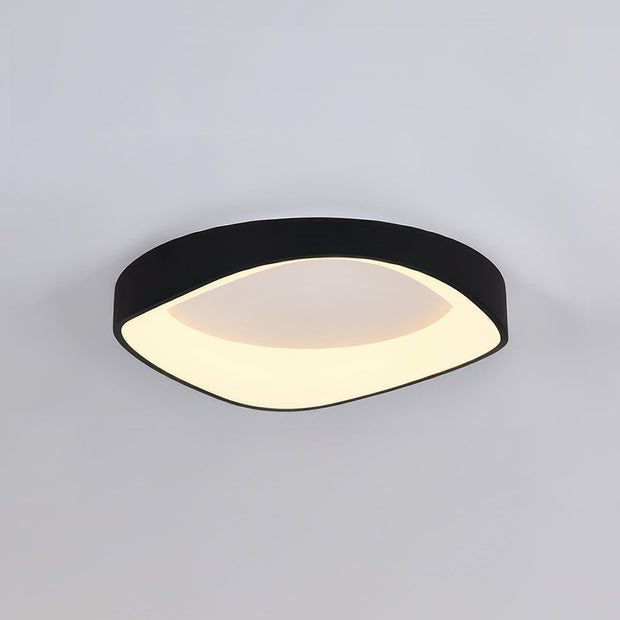 Chic Scandinavian LED ceiling light – Elegant wood and metal aesthetic with a soft glow