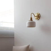 Elevate your space with our beautiful brass and ceramic wall sconce – A touch of classic elegance for timeless interiors