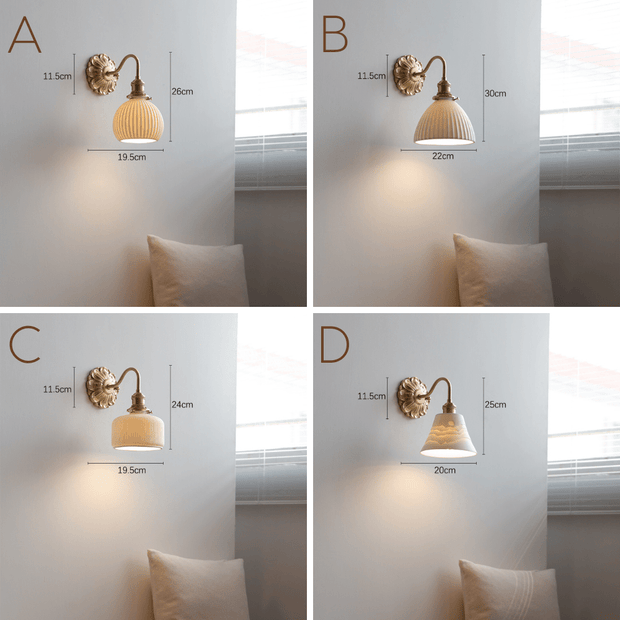 Elevate your space with our beautiful brass and ceramic wall sconce – A touch of classic elegance for timeless interiors