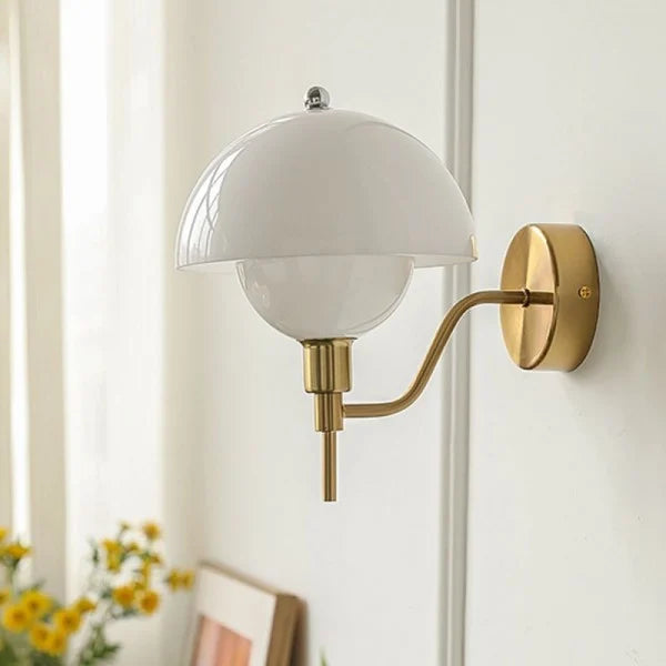 Mushroom Cream Wall Sconce – Embrace Natural Elegance with Comfortable Ambient Light