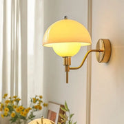 Mushroom Cream Wall Sconce – Embrace Natural Elegance with Comfortable Ambient Light