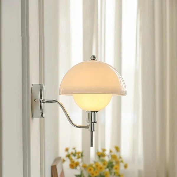 Mushroom Cream Wall Sconce – Embrace Natural Elegance with Comfortable Ambient Light
