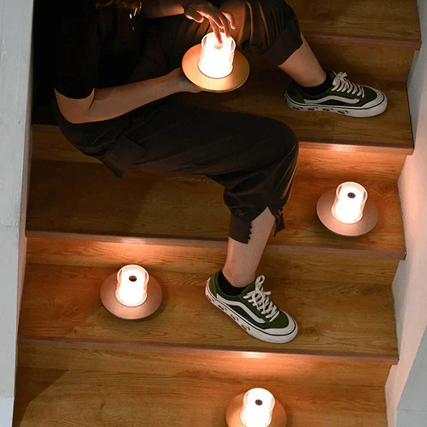 Elegant LED candle lamp with smart induction base – Perfect for a safe and comfortable ambiance
