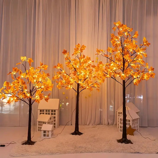Décor de l'Arbre d'Érable LED Enchanteur - Embrassez l'Automne avec une Douce Lumière Chaleureuse