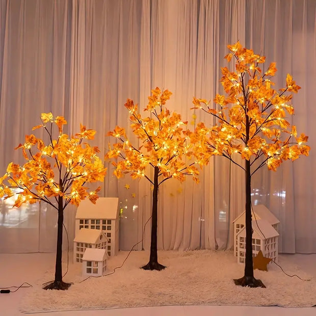 Enchanting LED Maple Tree Decor - Embrace Autumn with a Soft Warm Light