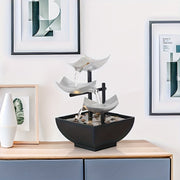 Compact LED tabletop fountain – Soothing cascade experience with enchanting ambient glow