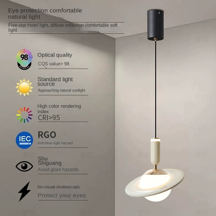 Suspension LED Saturn Élégante – Élégance Contemporaine avec Anneaux Lumineux Personnalisables