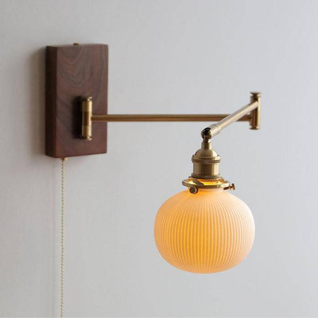 Elegant ceramic and wood wall sconce – Elevate your modern interior decor