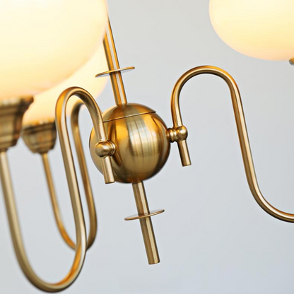 Exquisite glass and metal chandelier – Elevate your space with timeless sophistication