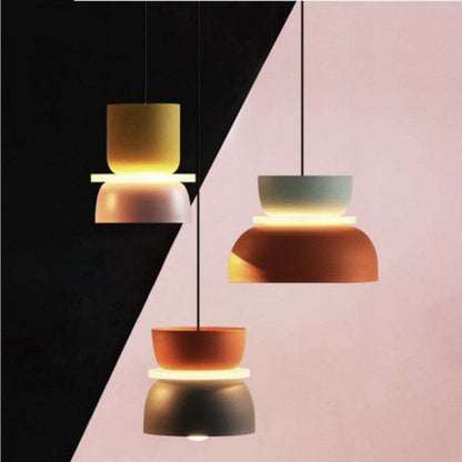 Luminaire Pendentif Macaron Nordic Élégant – Élégance Scandinave en Aluminium et Acrylique pour Votre Cuisine et Salon