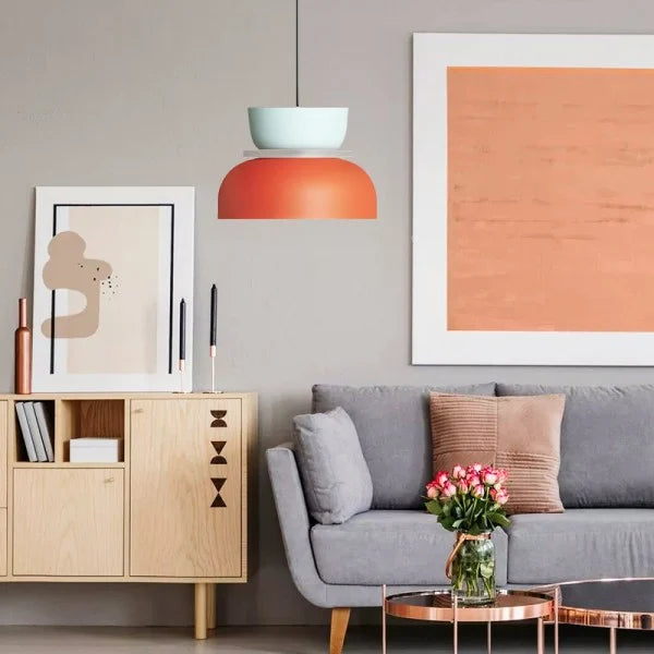 Macaron Nordic Pendant Light Elegant – Scandinavian Elegance in Aluminum and Acrylic for Your Kitchen and Living Room