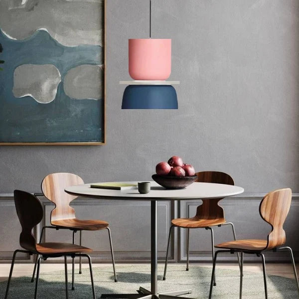 Luminaire Pendentif Macaron Nordic Élégant – Élégance Scandinave en Aluminium et Acrylique pour Votre Cuisine et Salon