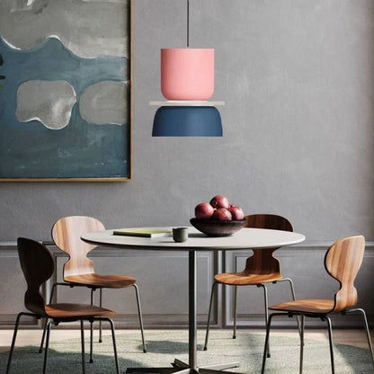 Luminaire Pendentif Macaron Nordic Élégant – Élégance Scandinave en Aluminium et Acrylique pour Votre Cuisine et Salon