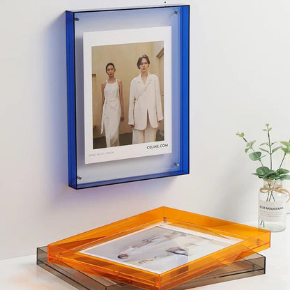 Chic Transparent Acrylic Photo Frame – Elegant and Vibrant Design