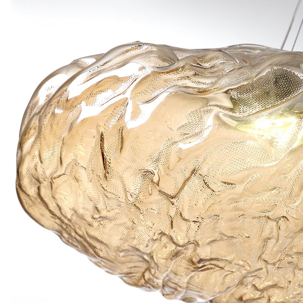 Suspension en verre soufflé élégant – Une pièce maîtresse LED chic et moderne