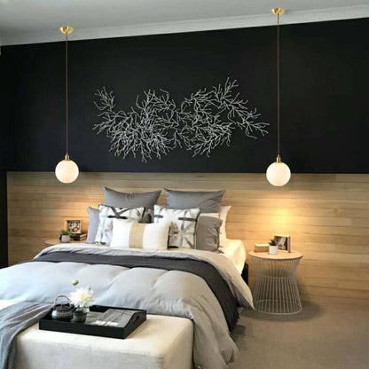 Suspension Élégante et Chic – Design Métallique Contemporain avec un Écrin en Verre Éblouissant