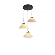 Scandinavian elegance: Cream fabric LED pendant light with Nordic pleated design