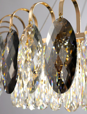 Elegant K9 crystal chandelier – Dazzling rose gold LED light with dimmable function (Available in different sizes)