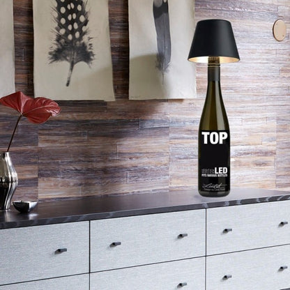 Lampe de table élégante rechargeable en forme de bouteille de vin – Un ajout chic et fonctionnel à votre espace