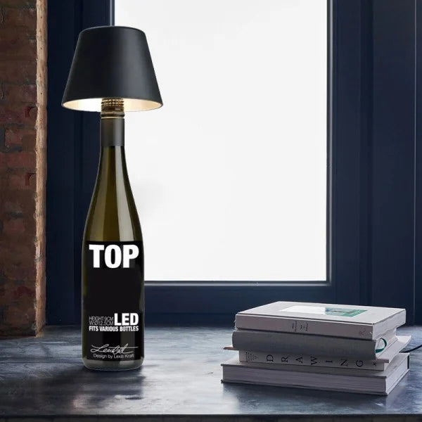 Lampe de table élégante rechargeable en forme de bouteille de vin – Un ajout chic et fonctionnel à votre espace