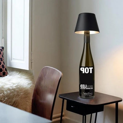 Lampe de table élégante rechargeable en forme de bouteille de vin – Un ajout chic et fonctionnel à votre espace