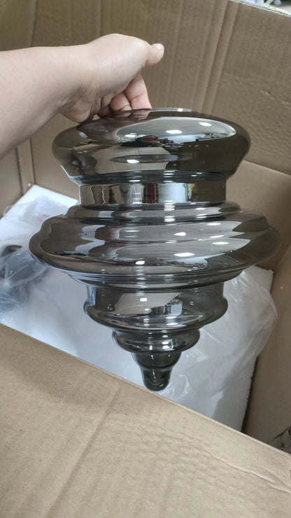 Suspension en verre et laiton élégant – Éclairage stylé pour votre salon et votre cuisine