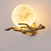 Elegant LED Wall Light in Marble and Copper – Stylish Lighting for Your Living Room and Bedroom