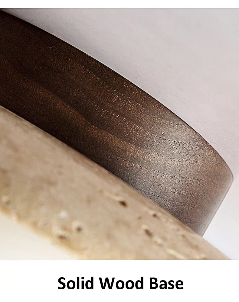 Lustre Japonais Élégant – Esthétique Crémeuse Élancée Avec une Base Chic en Marbre et Bois