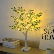 Enchanting LED Christmas Garland – Fairy Lights Decorated with Luxurious Green Leaves