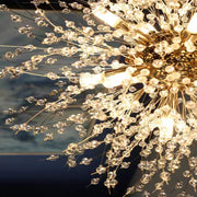 Enchanting dandelion-shaped LED crystal pendant – A chic accent for your living room and dining spaces
