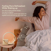 Elegant wooden touch control alarm clock lamp – Chic night light for your space