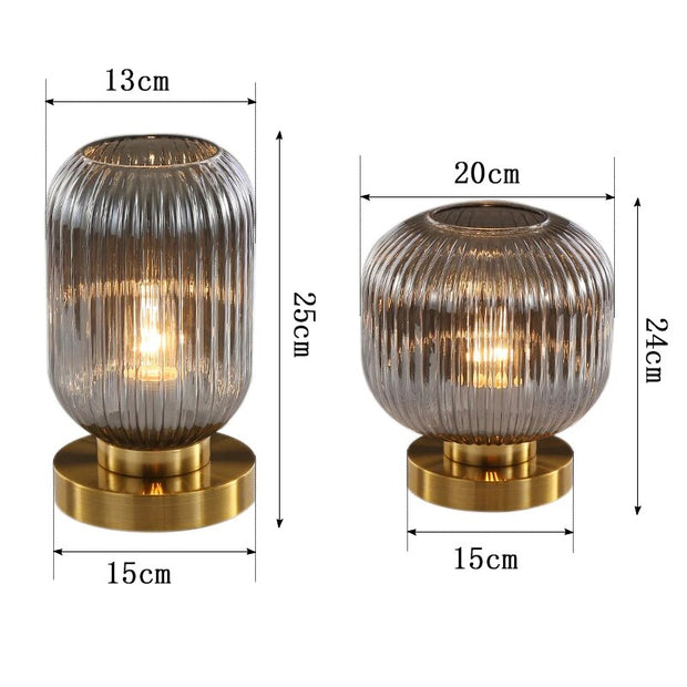 Elegant Nordic glass table lamp – Illuminate your space with modern elegance and a soft LED glow