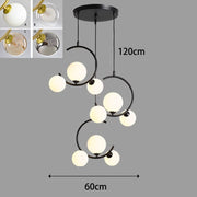 Modern and elegant LED chandelier - Glass and acrylic design perfect for living and dining spaces