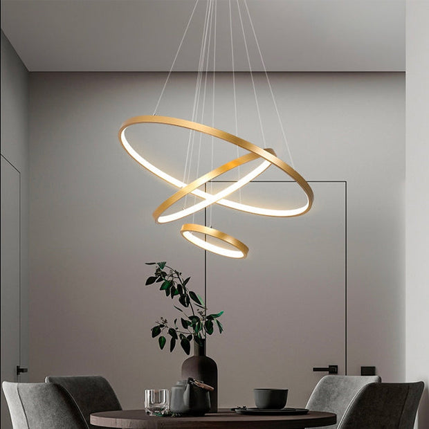 ArishaLight Contemporary Ceiling Lamp – Elegant LED Design with 3 Customizable Rings