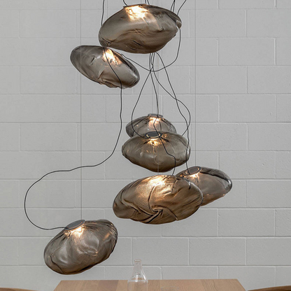 Suspension en verre soufflé élégant – Une pièce maîtresse LED chic et moderne