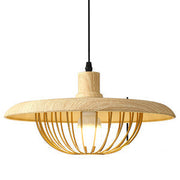 Scandinavian style wooden pendant – Chic industrial hanging lamp
