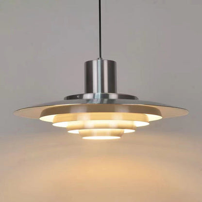 Suspension LED scandinave élégante - Élégance contemporaine en fer et aluminium