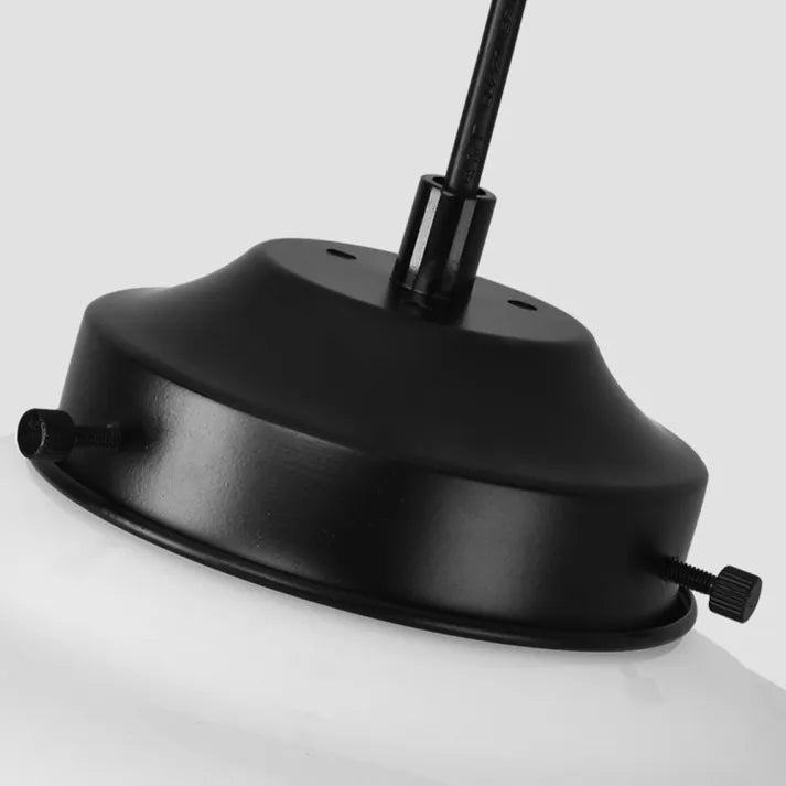 Élégante suspension en verre blanc givré géométrique inspirée des vintage – Une touche d'élégance pour votre espace