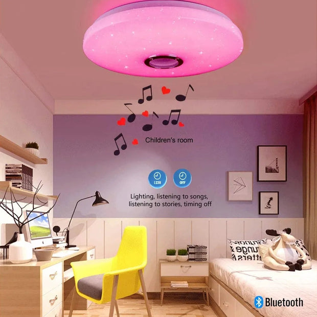 Modern Smart RGB Ceiling Light - Dynamic Multicolor Lighting Controlled by Smartphone!