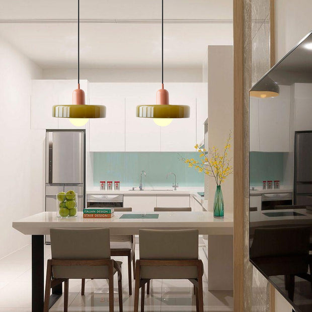 Elegant Bauhaus Glass Pendant - Where Modern Function Meets Sleek Minimalism