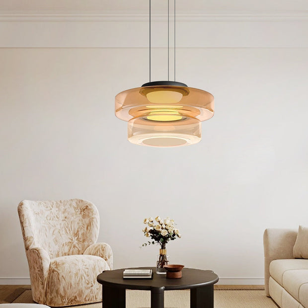 Superb glass pendant lamp in the shape of a moon – Chic and versatile indoor lighting