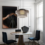 Superb glass pendant lamp in the shape of a moon – Chic and versatile indoor lighting