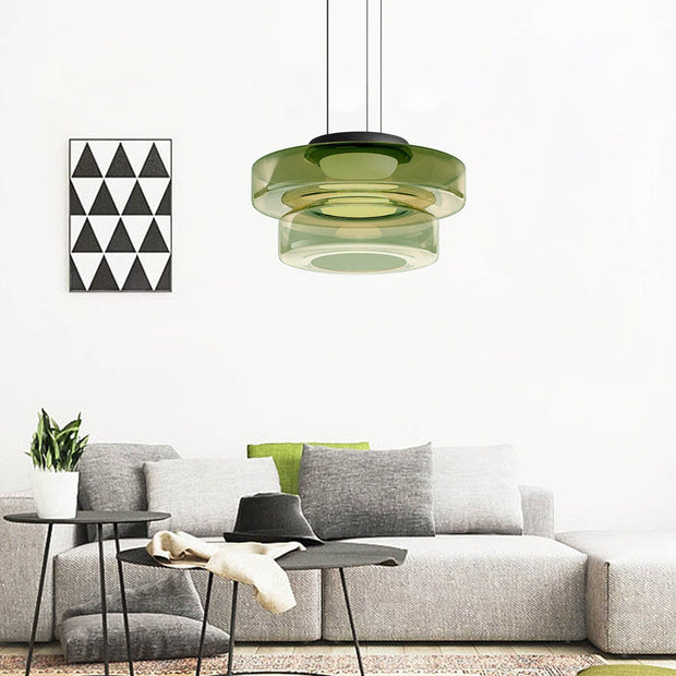 Superb glass pendant lamp in the shape of a moon – Chic and versatile indoor lighting