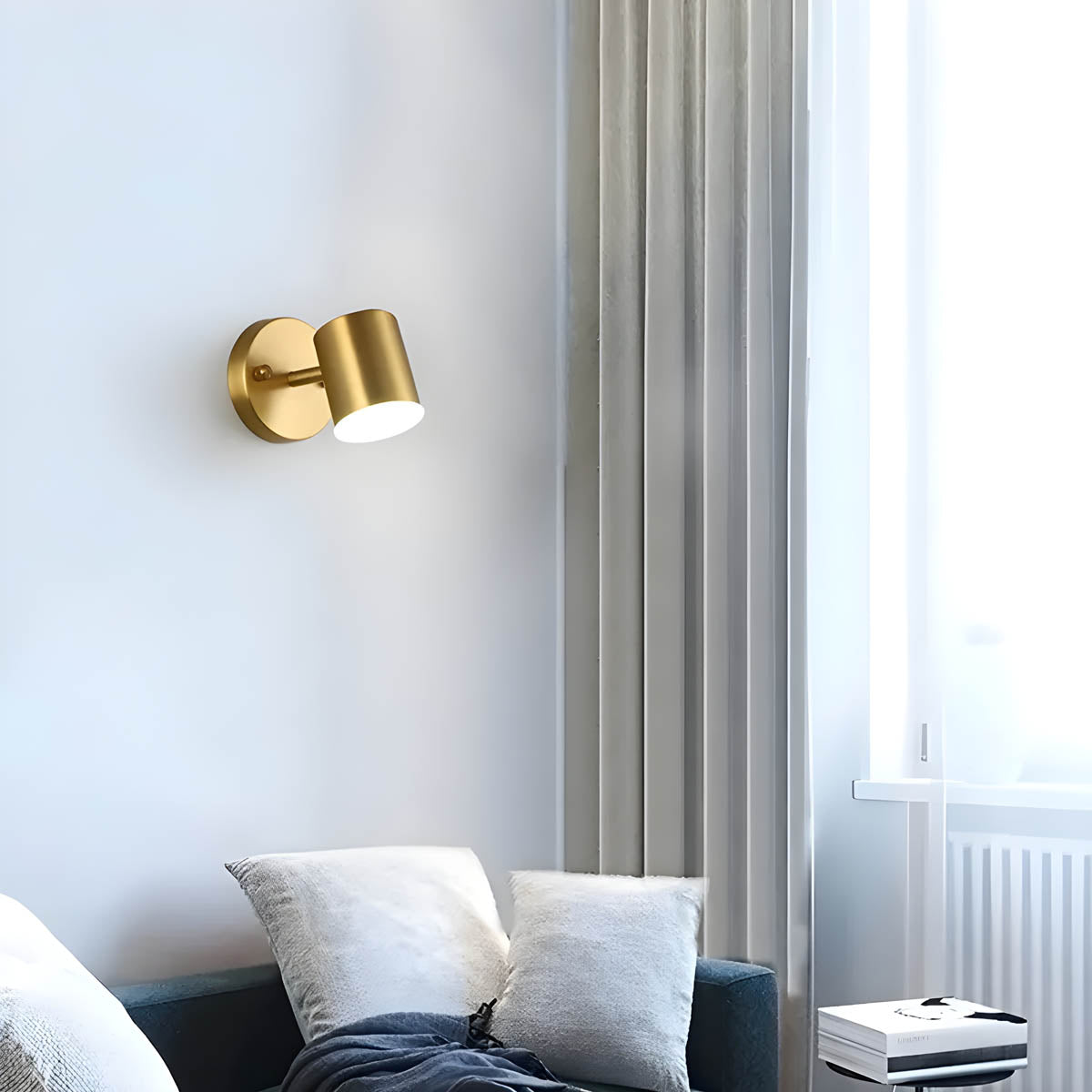 Applique murale LED en cuivre nordique élégant – Style contemporain en fer et cuivre pour une atmosphère chaleureuse