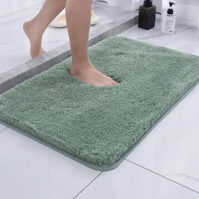 Tapis de bain en fausse fourrure et microfibre luxueusement doux – Antidérapant et très absorbant