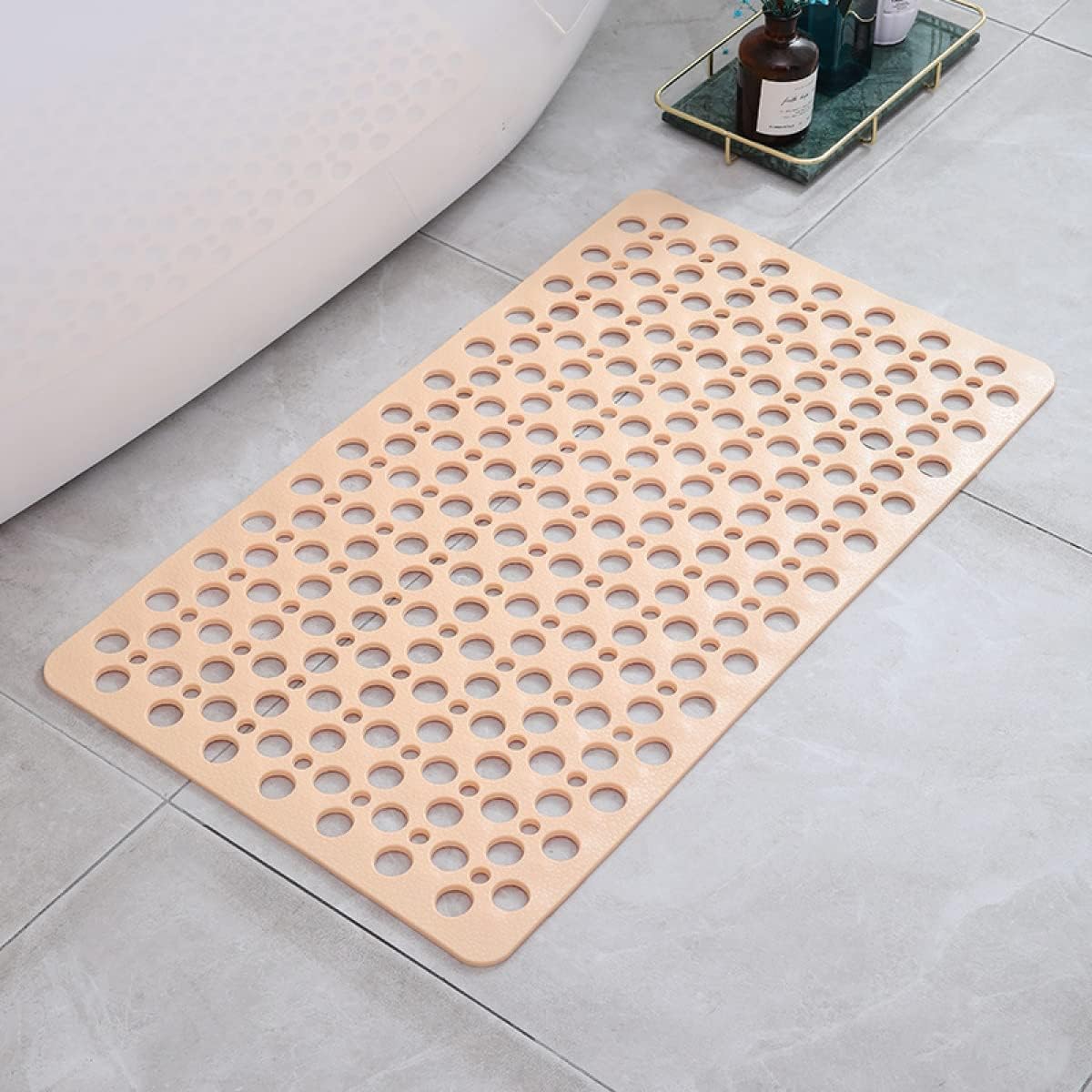 Tapis de douche luxueux anti-dérapant avec ventouses pour une sécurité et une hygiène optimales