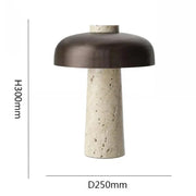 Wabi-Sabi Elegance: Natural Travertine Table Lamp for Peaceful Interiors