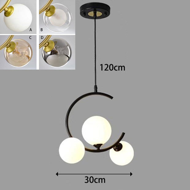 Modern and elegant LED chandelier - Glass and acrylic design perfect for living and dining spaces